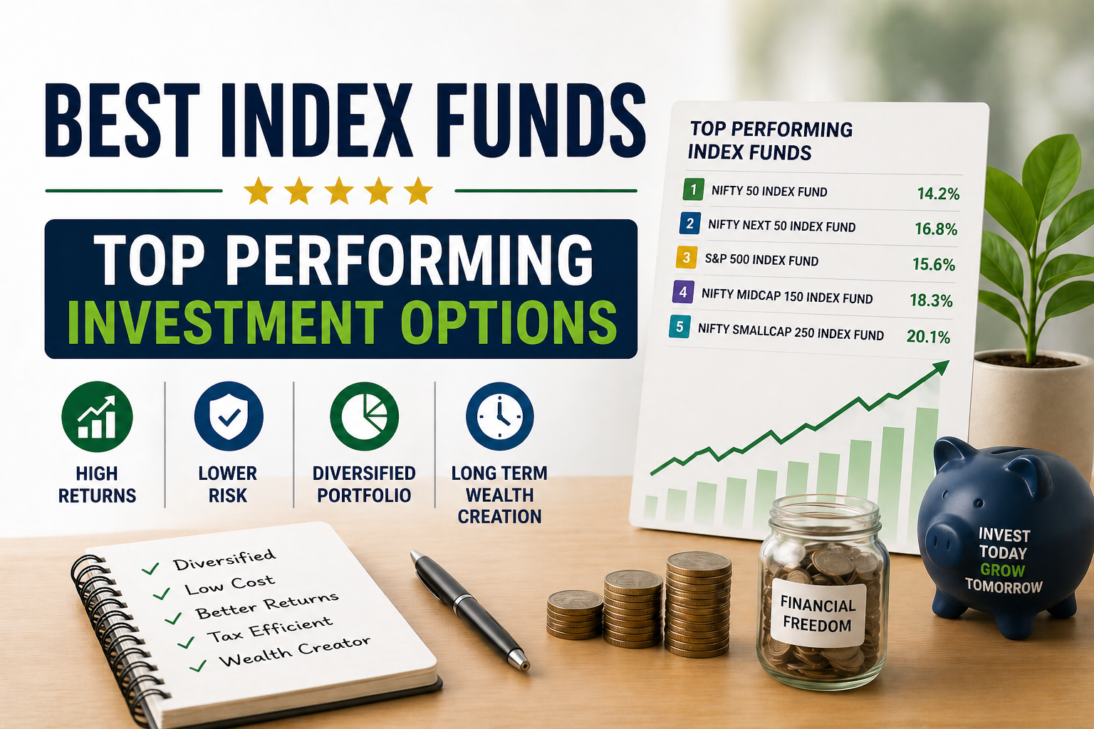 Best index funds 2026 — top performing investment options